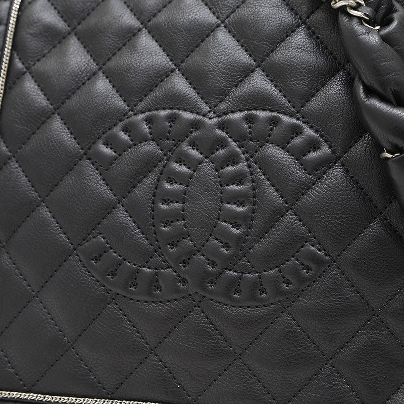 ココマーク チェーンショルダーバッグ レザー ブラック シルバー金具 ショルダーバッグ