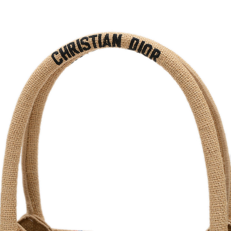 ブックトート ミディアム ユニオン モチーフ ベージュ ジュート トートバッグ