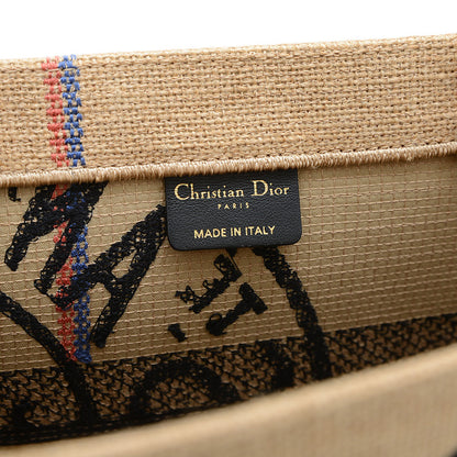 ブックトート ミディアム ユニオン モチーフ ベージュ ジュート トートバッグ