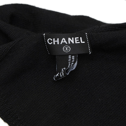 ココマーク マフラー ブラック ウール/シルク/カシミヤ マフラー