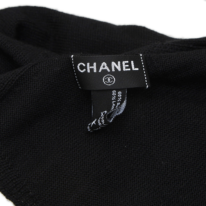 ココマーク マフラー ブラック ウール/シルク/カシミヤ マフラー