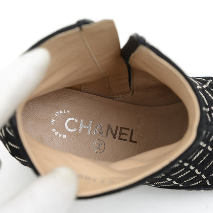 ショートブーツ マトラッセ チェーン スエード ブラック 36サイズ G31004 ブーツ