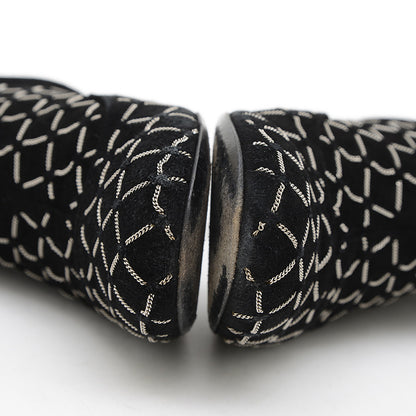 ショートブーツ マトラッセ チェーン スエード ブラック 36サイズ G31004 ブーツ