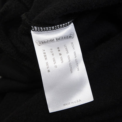 フローラルクロス ホースシュー クルーネック スウェット コットン ブラック Lサイズ スウェット