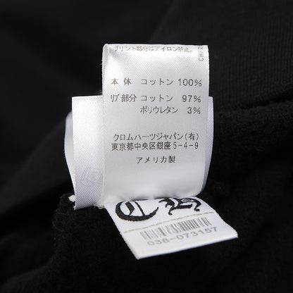 フローラルクロス ホースシュー クルーネック スウェット コットン ブラック Lサイズ スウェット