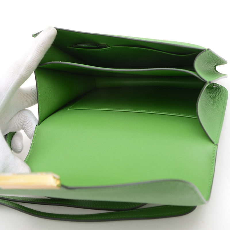 コンスタンス ミニ 18 ミロワール エプソン ヴェールユッカ ゴールド金具 W刻印 ショルダーバッグ