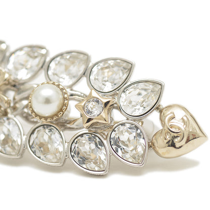 ココマーク ブローチ メタル/ラインストーン シルバー/ゴールド B24K ブローチ