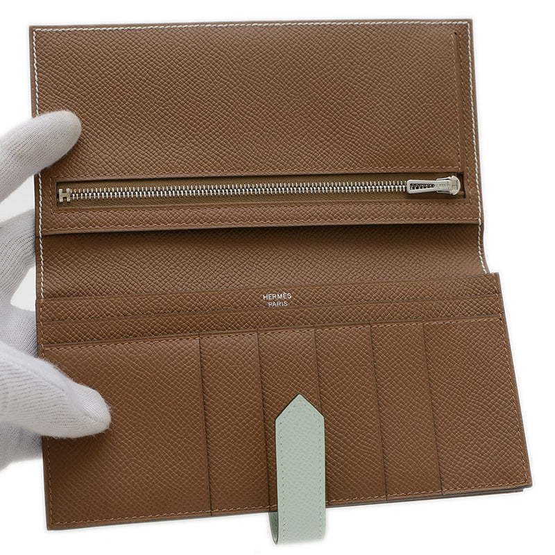 ベアンスフレ エプソン ヴェールペパーミント シルバー金具 K刻印 長財布