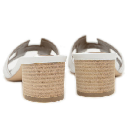 オアジス サンダル レザー ホワイト レディース 35サイズ サンダル