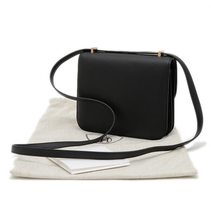 コンスタンスミニ 18 ミロワール エプソンン ブラック ローズゴールド金具 W刻印 ショルダーバッグ