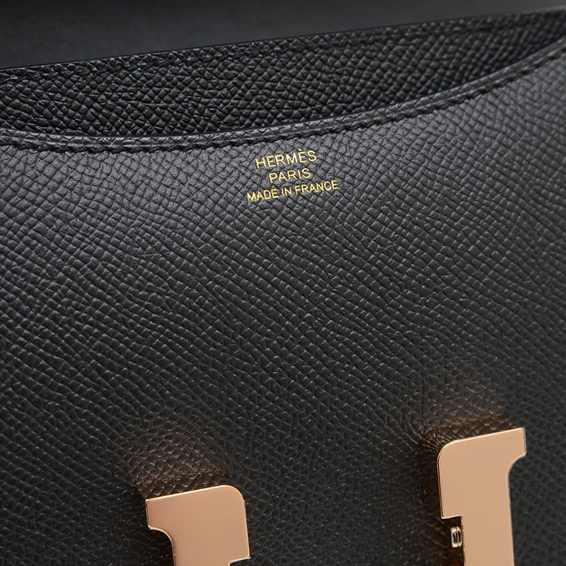 コンスタンスミニ 18 ミロワール エプソンン ブラック ローズゴールド