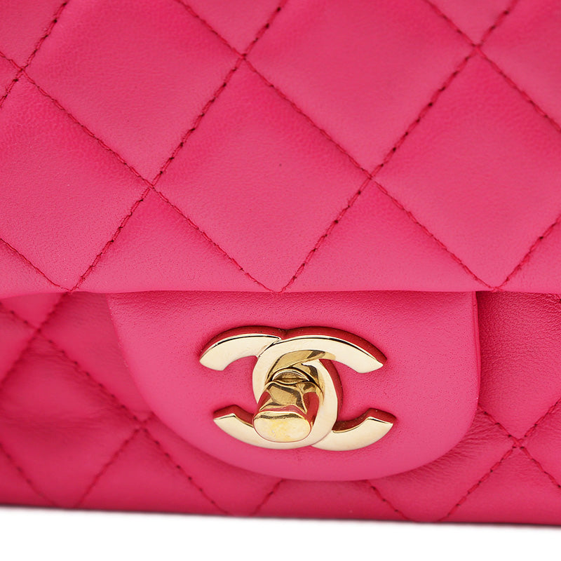 ミニマトラッセ 20 チェーンショルダー ラムスキン ピンク A69900 ショルダーバッグ