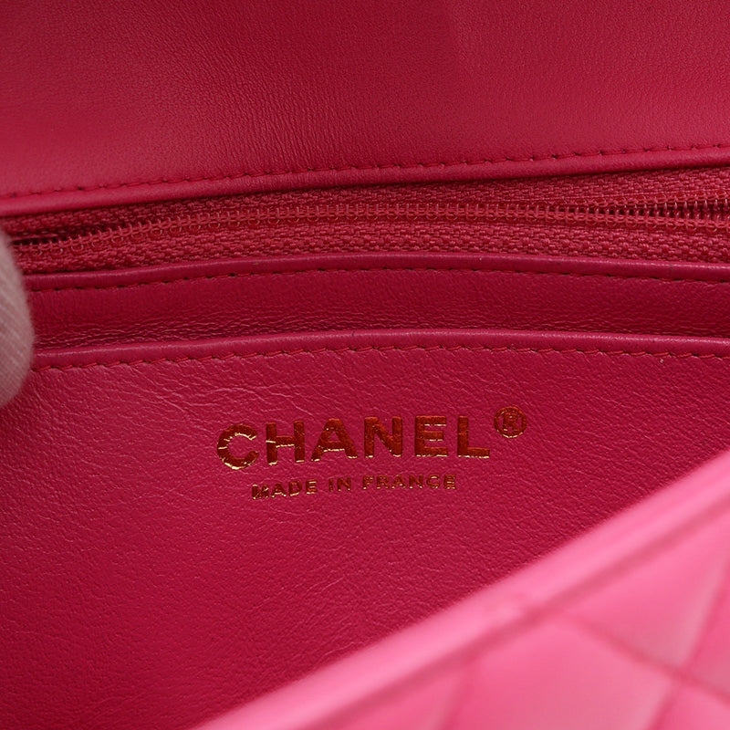 ミニマトラッセ 20 チェーンショルダー ラムスキン ピンク A69900 ショルダーバッグ