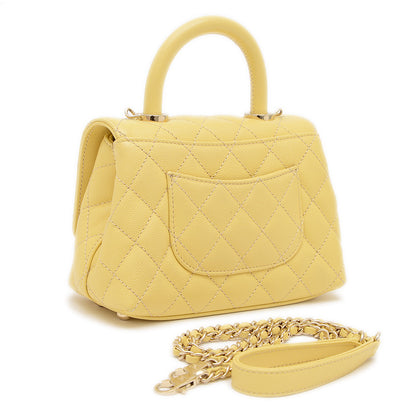 ココハンドル XXS 2WAYバッグ キャビア イエロー AS2215 ハンドバッグ