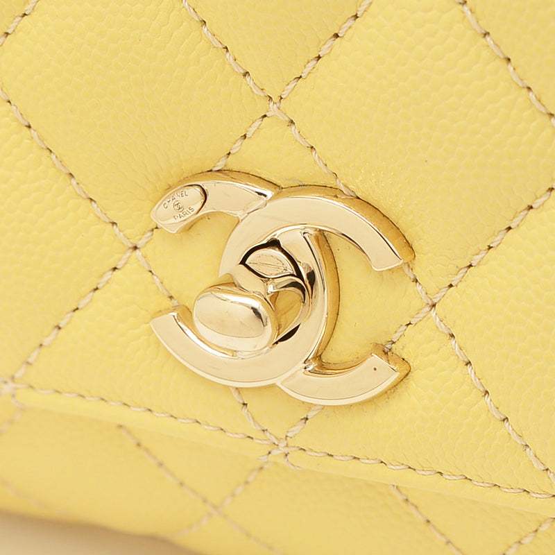 ココハンドル XXS 2WAYバッグ キャビア イエロー AS2215 ハンドバッグ