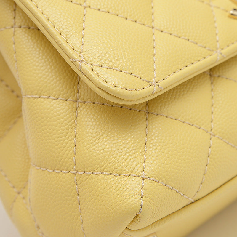 ココハンドル XXS 2WAYバッグ キャビア イエロー AS2215 ハンドバッグ