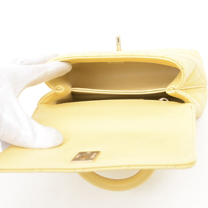ココハンドル XXS 2WAYバッグ キャビア イエロー AS2215 ハンドバッグ
