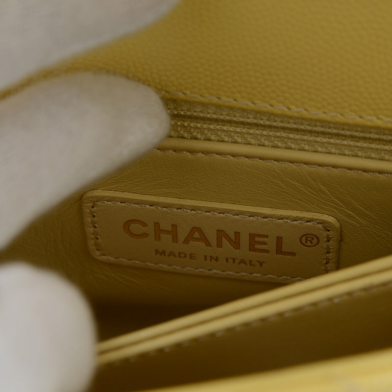 ココハンドル XXS 2WAYバッグ キャビア イエロー AS2215 ハンドバッグ