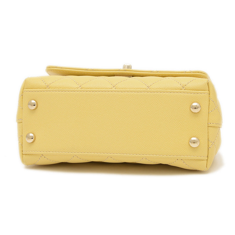 ココハンドル XXS 2WAYバッグ キャビア イエロー AS2215 ハンドバッグ