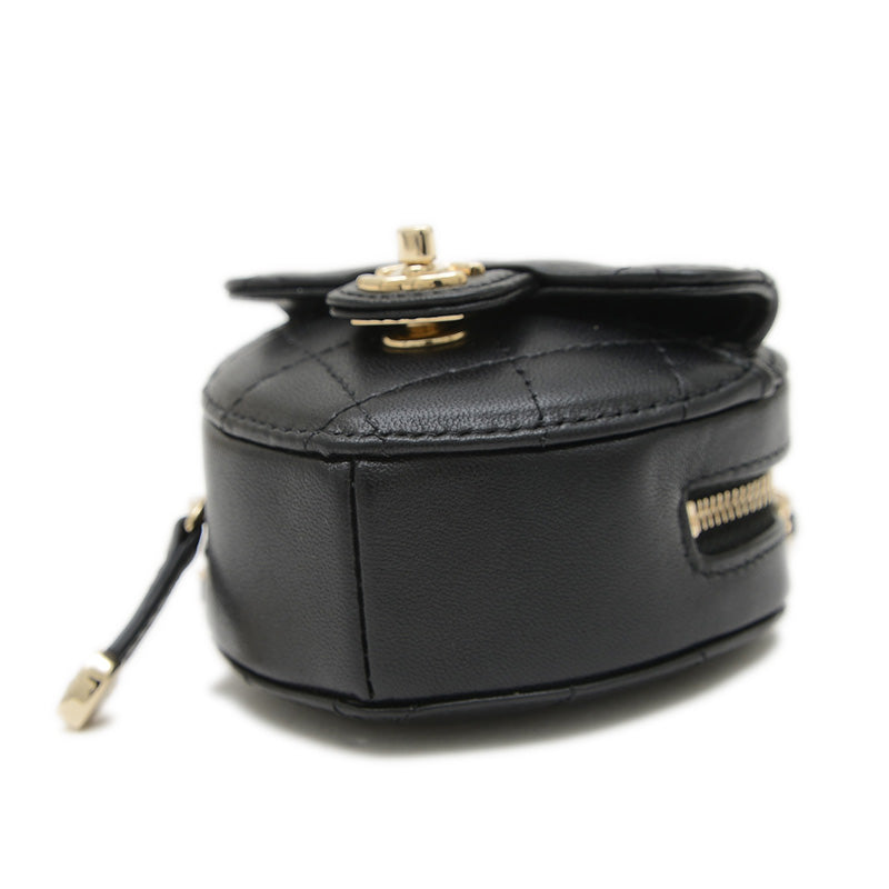 マトラッセ ハートシェイプ チェーンショルダー コインケース ブラック AP2783 コインケース