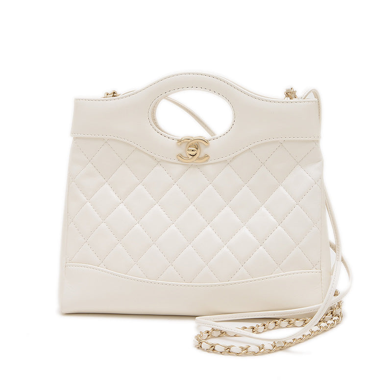 シャネル31 ミニ ショッピングバッグ レザー ホワイト AS4133 ショルダーバッグ