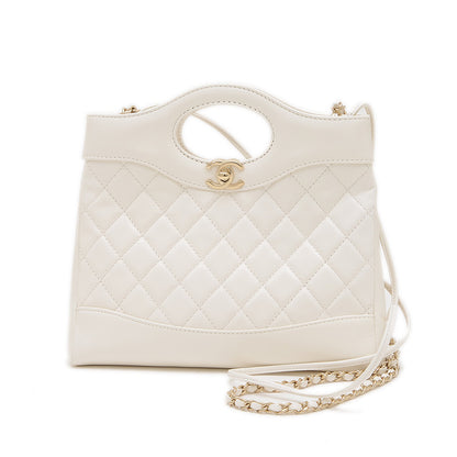 シャネル31 ミニ ショッピングバッグ レザー ホワイト AS4133 ショルダーバッグ