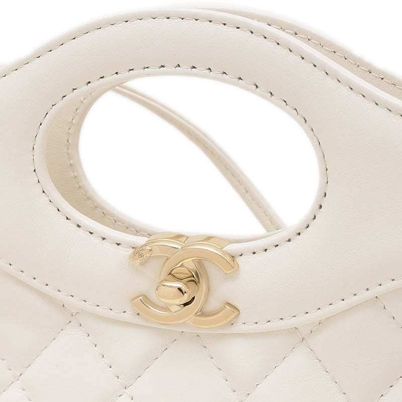 シャネル31 ミニ ショッピングバッグ レザー ホワイト AS4133 ショルダーバッグ