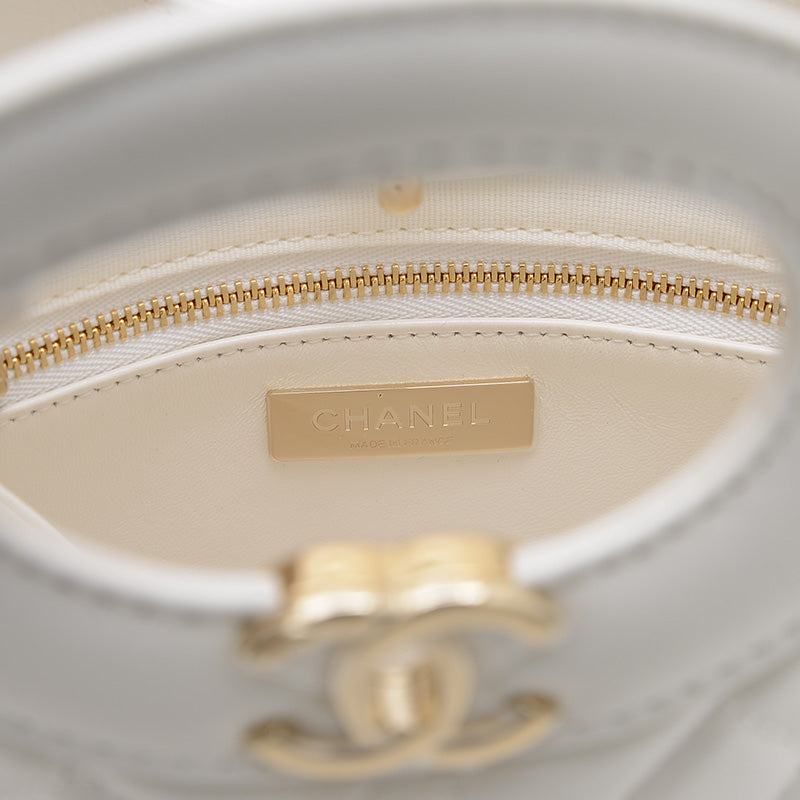 シャネル31 ミニ ショッピングバッグ レザー ホワイト AS4133 ショルダーバッグ