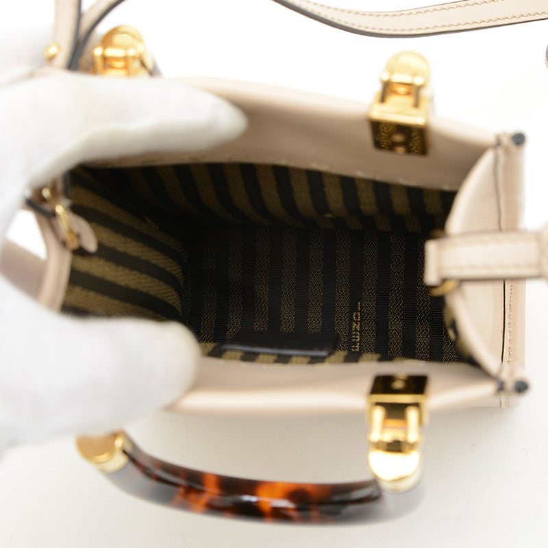 サンシャイン ショッパーミニ 2WAYバッグ レザー ベージュ 8BS051 ハンドバッグ