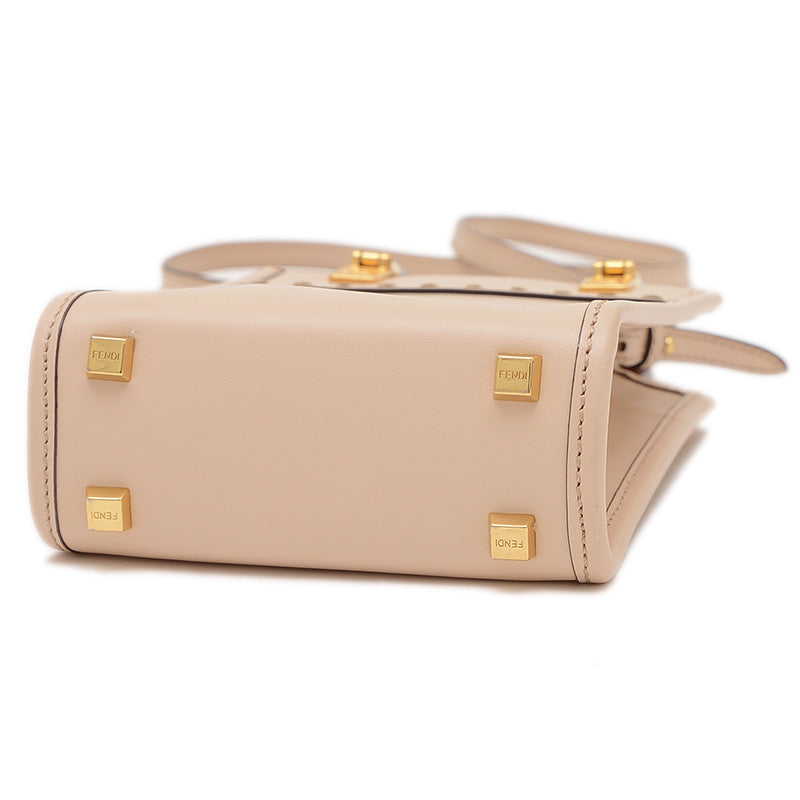 サンシャイン ショッパーミニ 2WAYバッグ レザー ベージュ 8BS051 ハンドバッグ