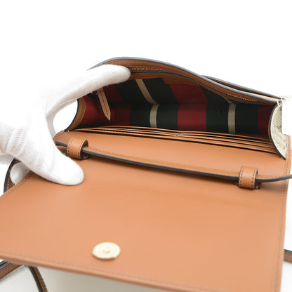 GGエンブレム ショルダーウォレット ベージュ/ブラウン 820688 ショルダーバッグ