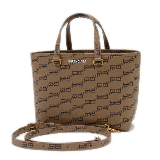 BBモノグラム シグネチャー スモール ショッパー 2WAYバッグ ベージュ 702699 トートバッグ