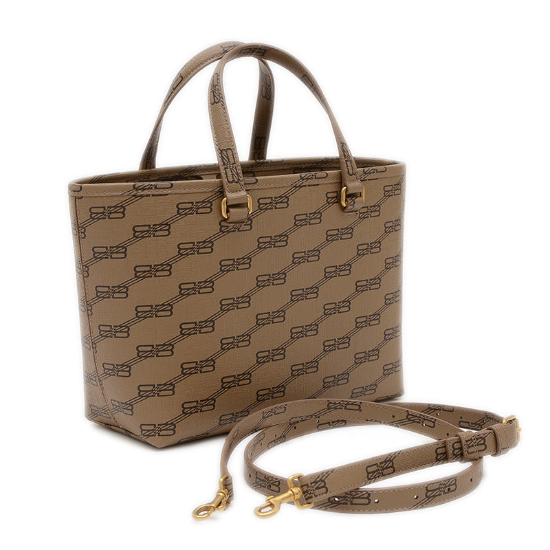 BBモノグラム シグネチャー スモール ショッパー 2WAYバッグ ベージュ 702699 トートバッグ