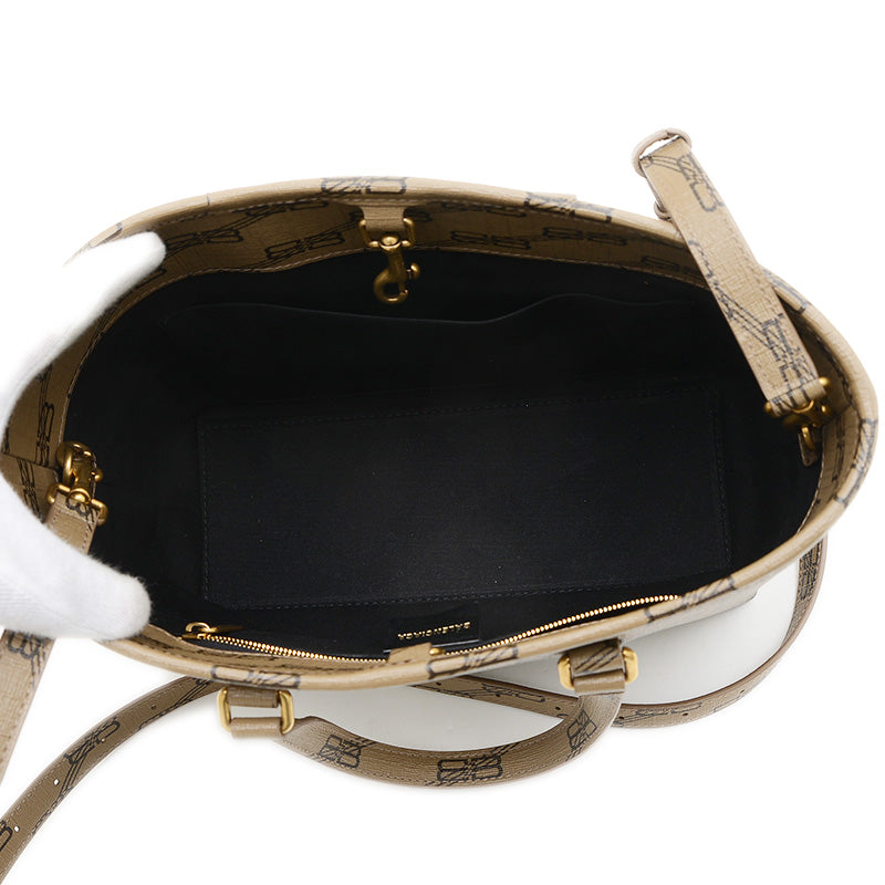 BBモノグラム シグネチャー スモール ショッパー 2WAYバッグ ベージュ 702699 トートバッグ