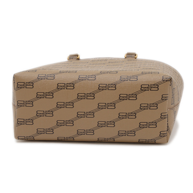 BBモノグラム シグネチャー スモール ショッパー 2WAYバッグ ベージュ 702699 トートバッグ