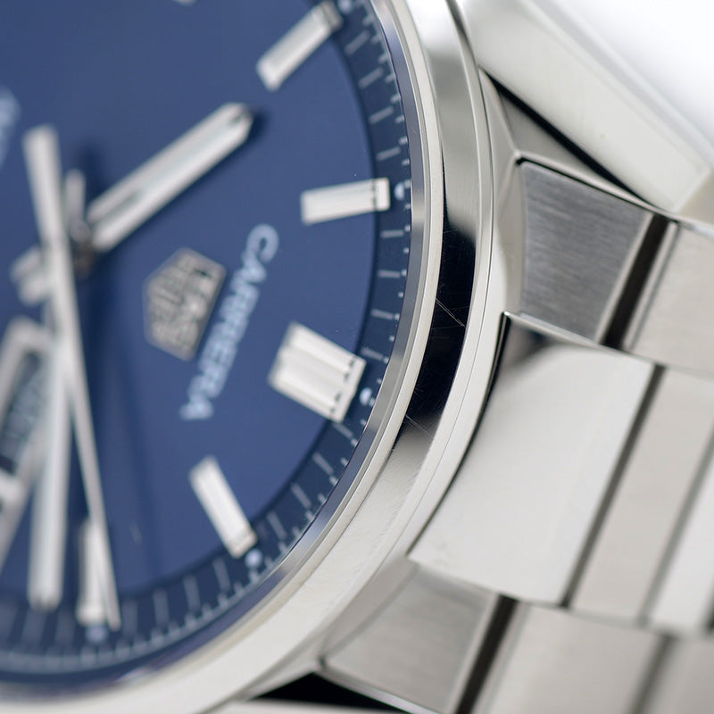 カレラ デイデイト 41mm ブルー文字盤 SS オートマ WDA2112.BA0043 腕時計