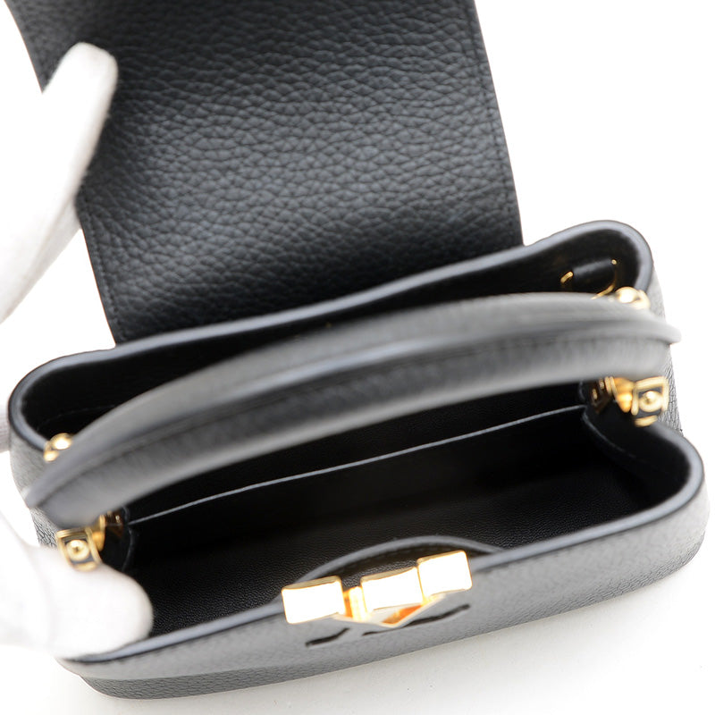 カプシーヌ ミニ 2WAYバッグ トリヨンレザー ブラック M24729 ハンドバッグ