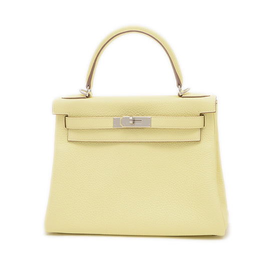 ケリー28 内縫い トゴ ジョーヌミルトン シルバー金具 K刻印 ハンドバッグ