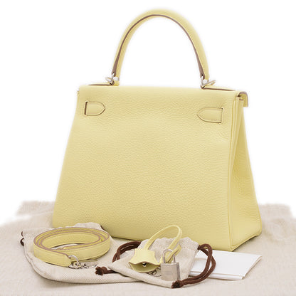 ケリー28 内縫い トゴ ジョーヌミルトン シルバー金具 K刻印 ハンドバッグ