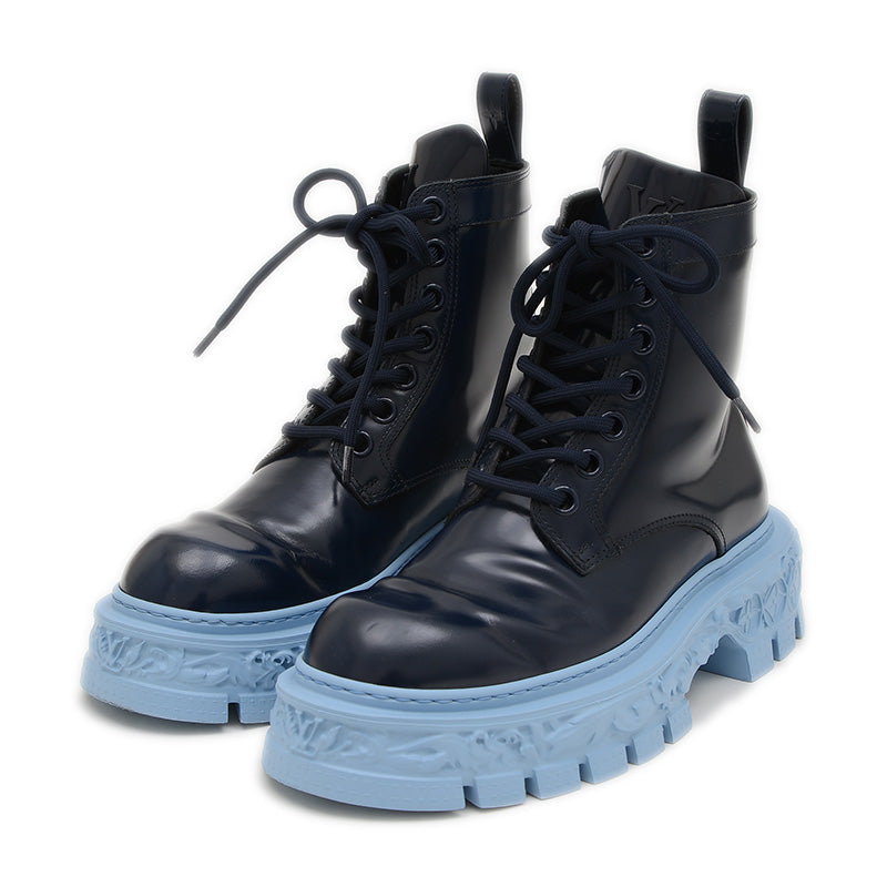 LVバロックライン ブーツ レザー ネイビー メンズ サイズ6 ブーツ