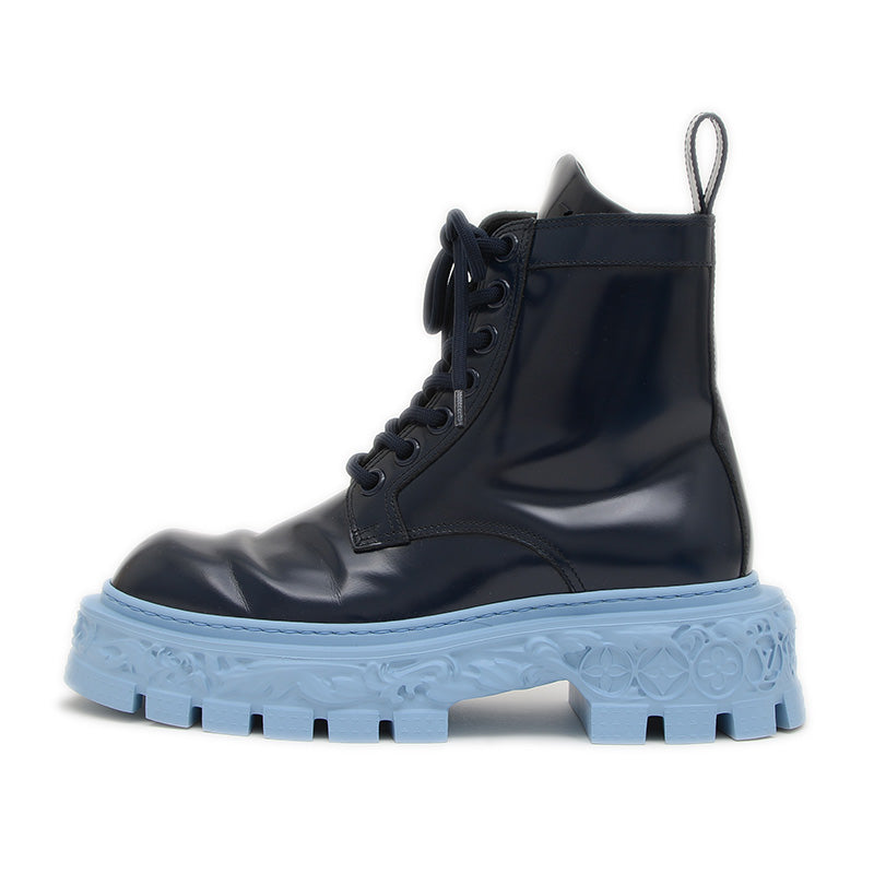 LVバロックライン ブーツ レザー ネイビー メンズ サイズ6 ブーツ