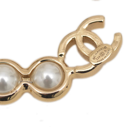 No.5 ブローチ メタル/イミテーションパール ゴールド I24S ブローチ