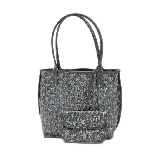 アンジュ ミニ トートバッグ リバーシブル ゴヤールディンキャンバス グレー トートバッグ
