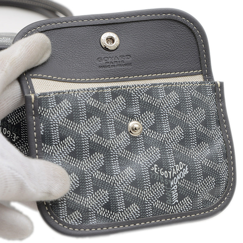 アンジュ ミニ トートバッグ リバーシブル ゴヤールディンキャンバス グレー トートバッグ