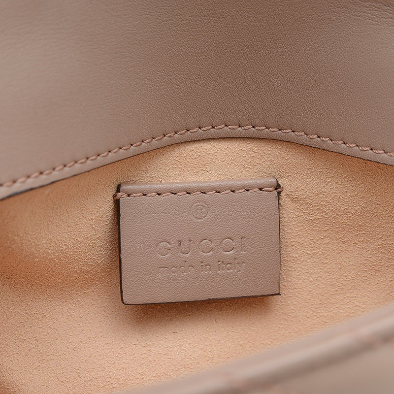 GGマーモント スーパーミニバッグチェーンショルダー レザー ベージュ 476433 ショルダーバッグ