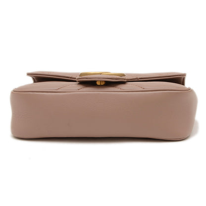 GGマーモント スーパーミニバッグチェーンショルダー レザー ベージュ 476433 ショルダーバッグ