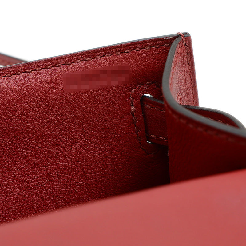 ポシェットケリー スイフト ルージュグレナ ゴールド金具 X刻印 ハンドバッグ