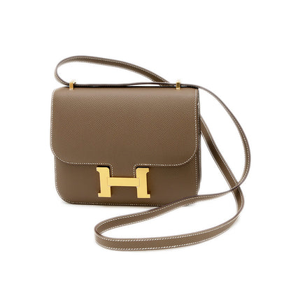 コンスタンスミニ 18 ミロワール エプソン エトゥープ シルバー金具 K刻印 ショルダーバッグ