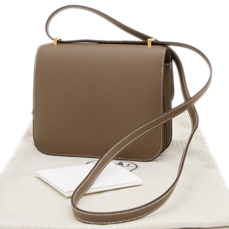 コンスタンスミニ 18 ミロワール エプソン エトゥープ シルバー金具 K刻印 ショルダーバッグ