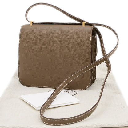 コンスタンスミニ 18 ミロワール エプソン エトゥープ シルバー金具 K刻印 ショルダーバッグ